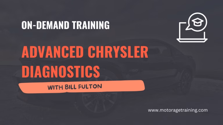 Advanced Chrysler Diagnostics with Bill Fulton