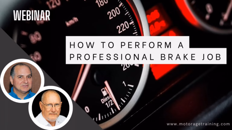 How to Perform a Professional Brake Job