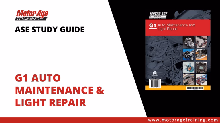 ASE Study Guide G1 Auto Maintenance and Light Repair – eBook